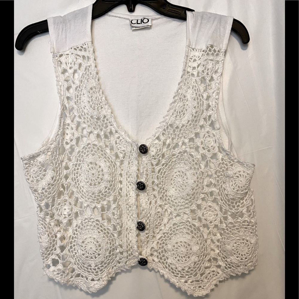 Exquisite Crocheted Vest (Clio) so adorable!